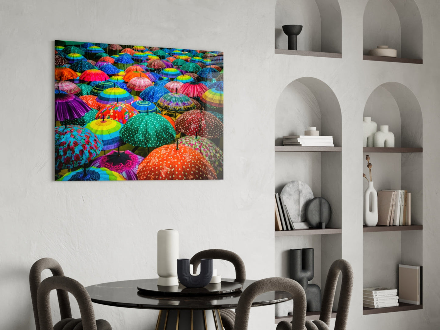 Insigneart USA Insigneart USA Colorful Umbrellas Glass Wall Art