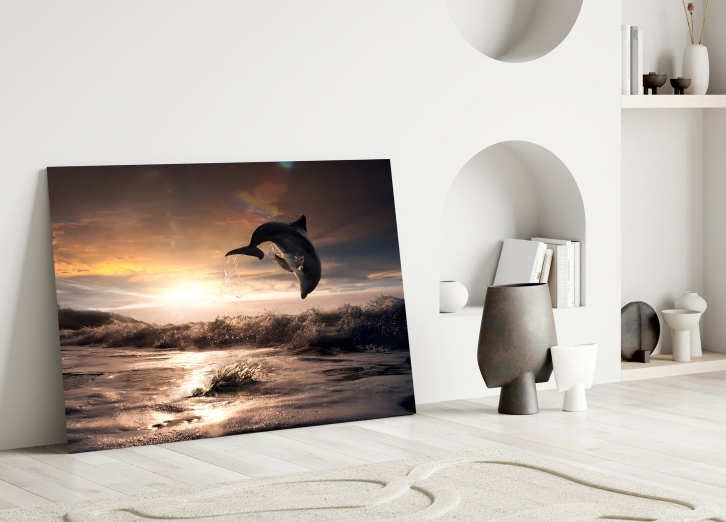 Insigneart USA Insigneart USA Dolphin Glass Wall Art