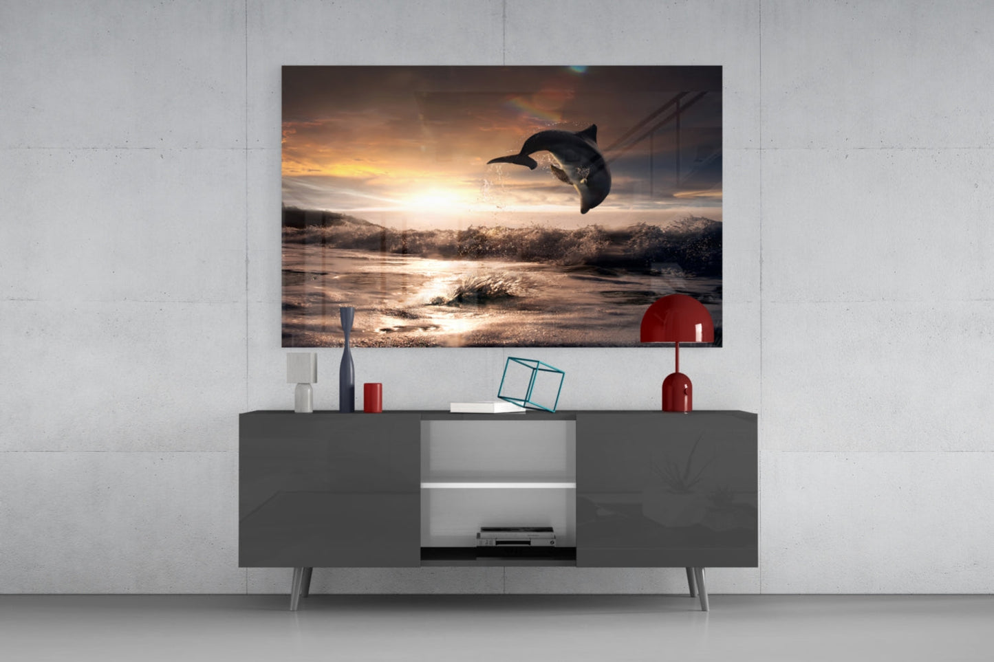Insigneart USA Insigneart USA Dolphin Glass Wall Art