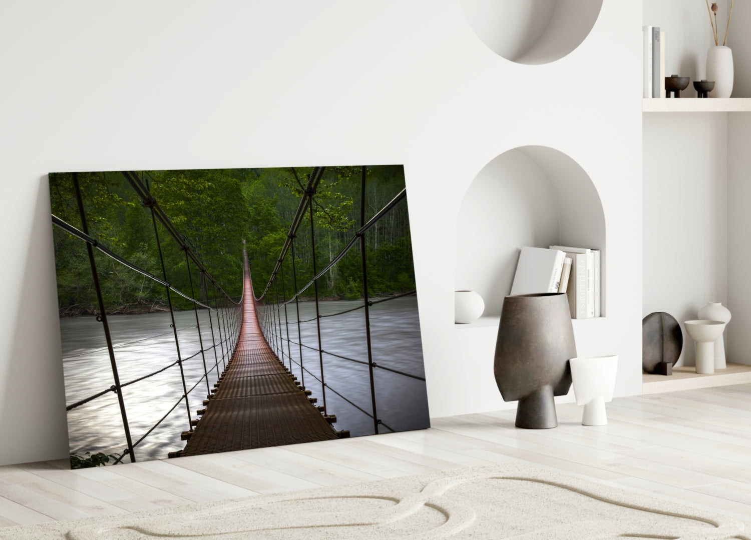 Insigneart USA Insigneart USA Suspension Bridge Glass Wall Art