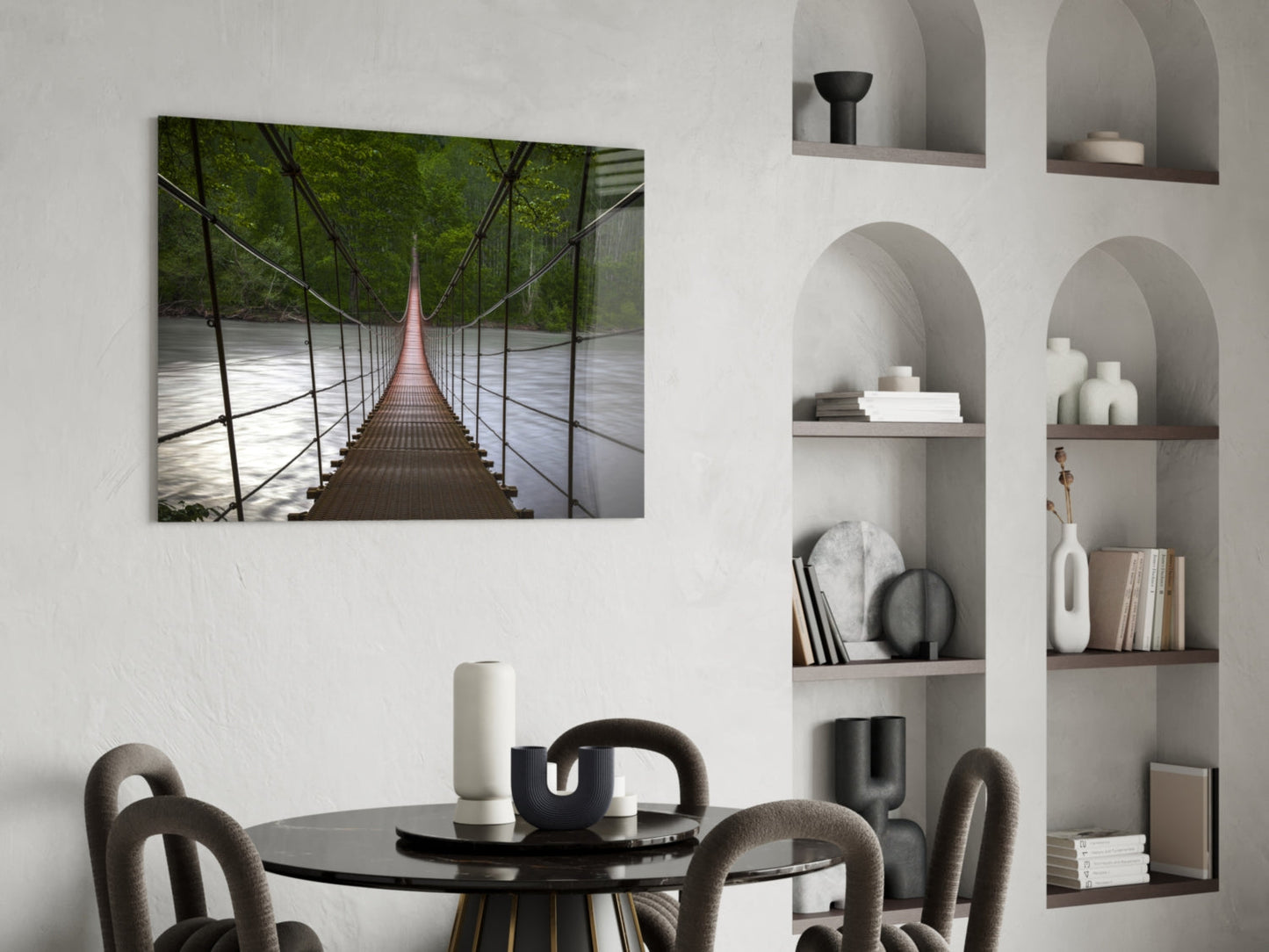 Insigneart USA Insigneart USA Suspension Bridge Glass Wall Art