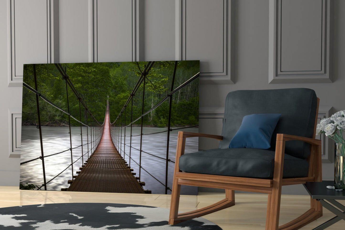 Insigneart USA Insigneart USA Suspension Bridge Glass Wall Art