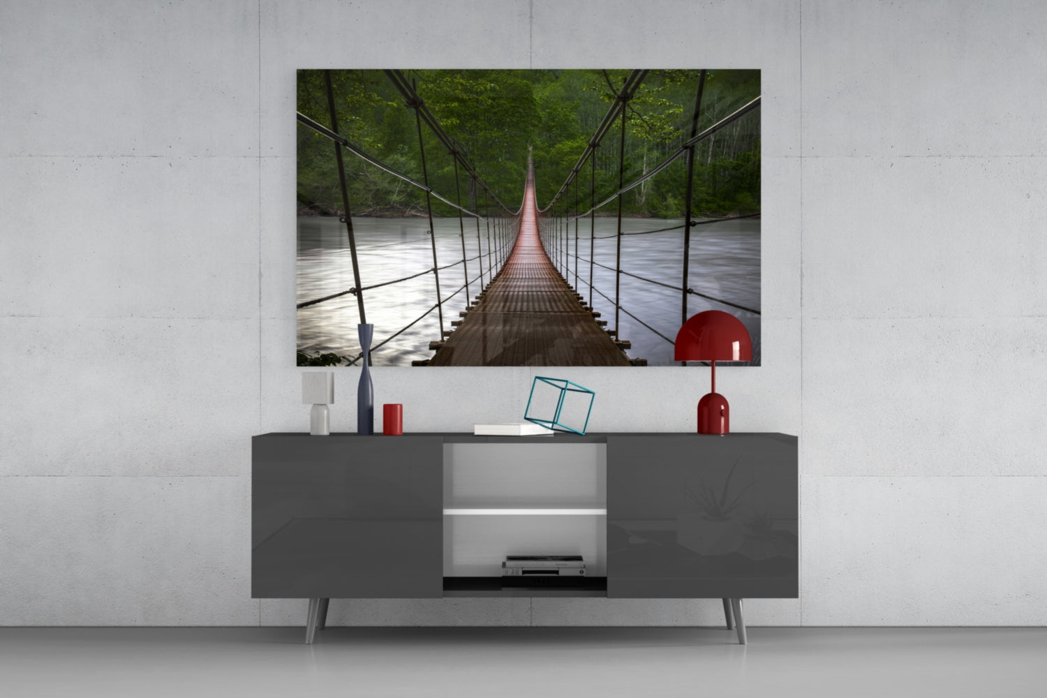 Insigneart USA Insigneart USA Suspension Bridge Glass Wall Art