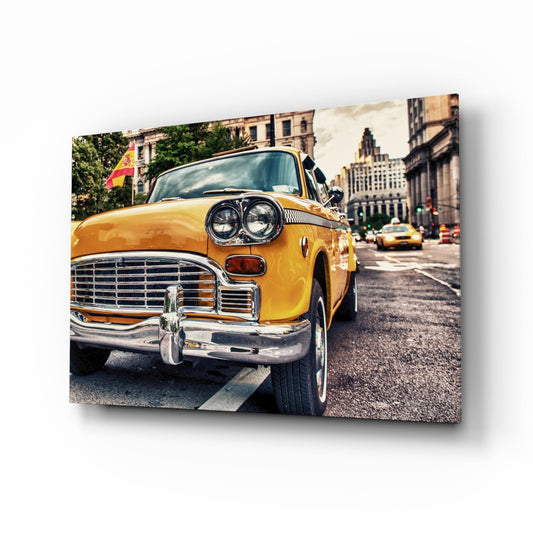 Insigneart USA Insigneart USA Classic Taxi Glass Wall Art