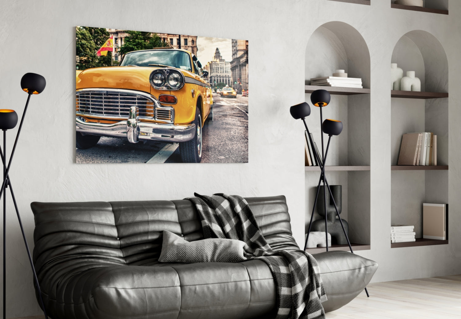 Insigneart USA Insigneart USA Classic Taxi Glass Wall Art