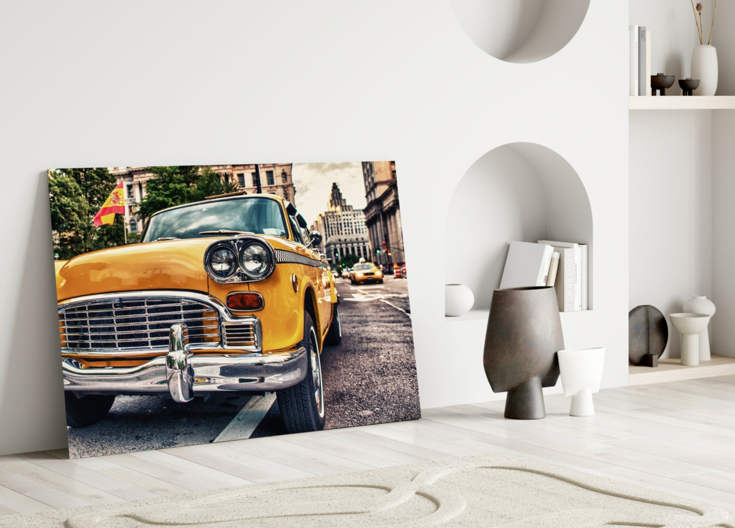 Insigneart USA Insigneart USA Classic Taxi Glass Wall Art