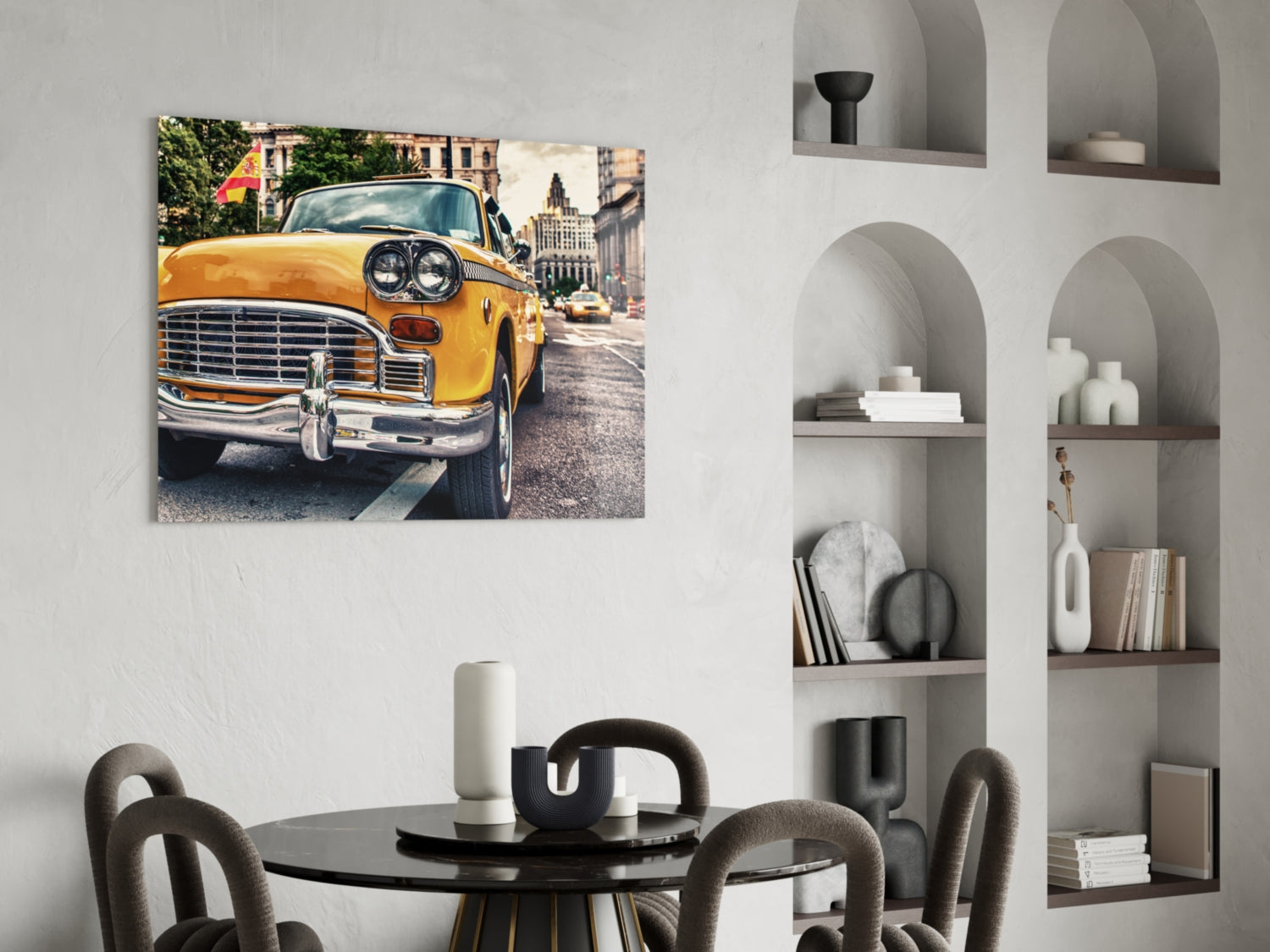 Insigneart USA Insigneart USA Classic Taxi Glass Wall Art