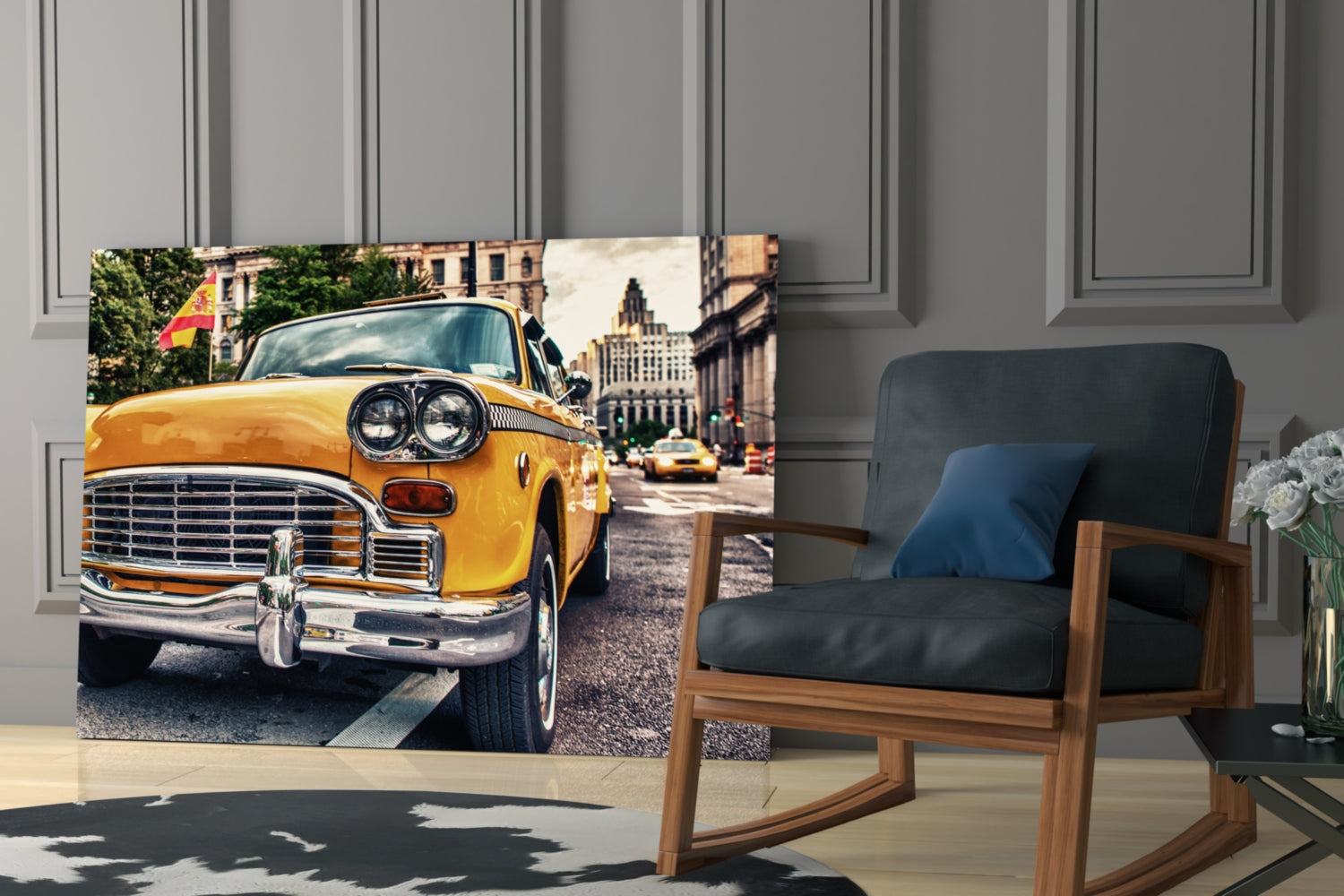 Insigneart USA Insigneart USA Classic Taxi Glass Wall Art