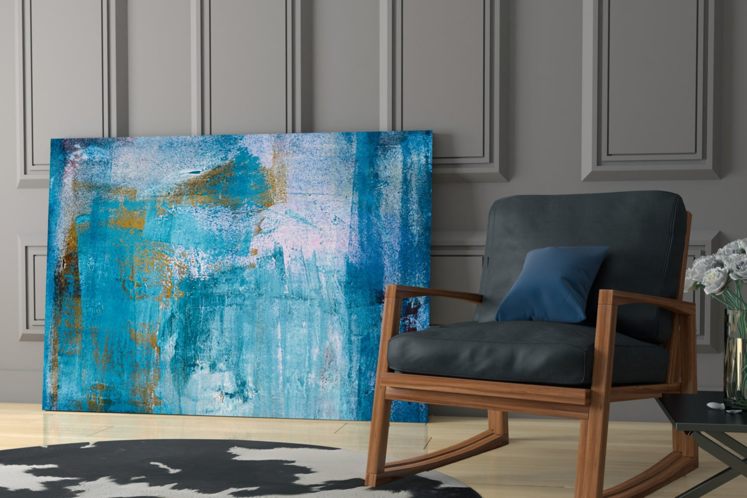 Insigneart USA Insigneart USA Blue Glass Wall Art
