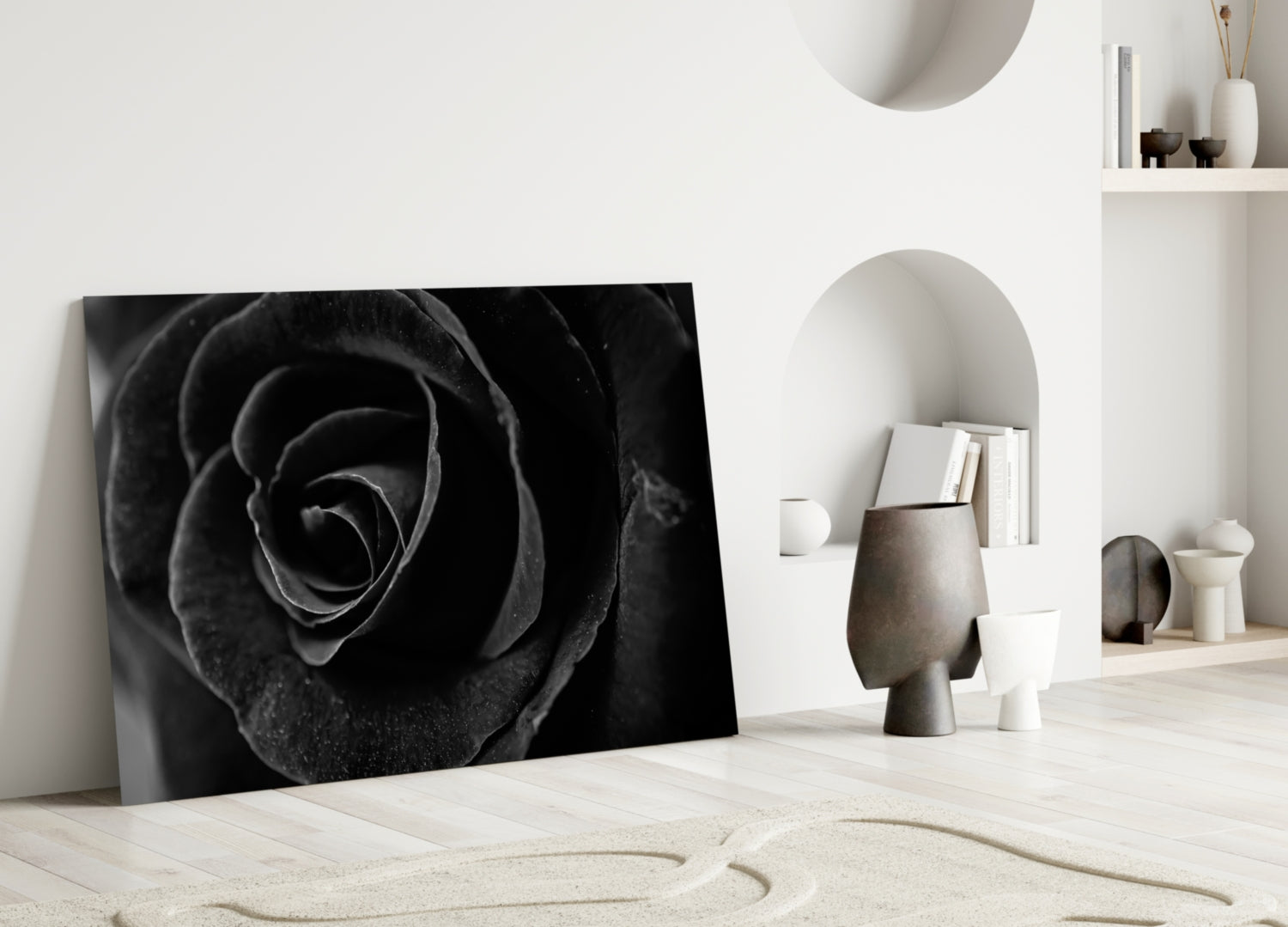 Insigneart USA Insigneart USA Black Rose Glass Wall Art