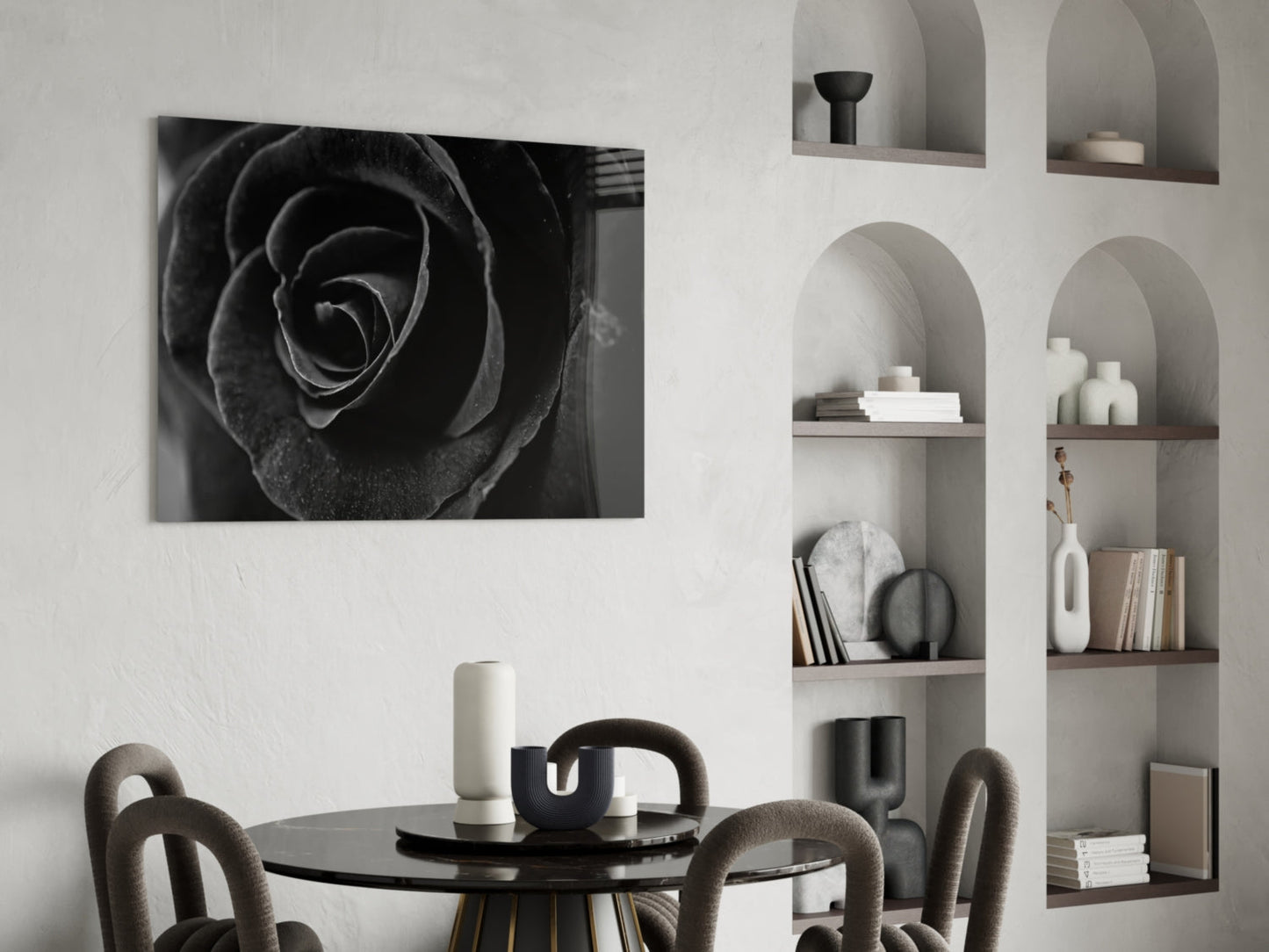 Insigneart USA Insigneart USA Black Rose Glass Wall Art
