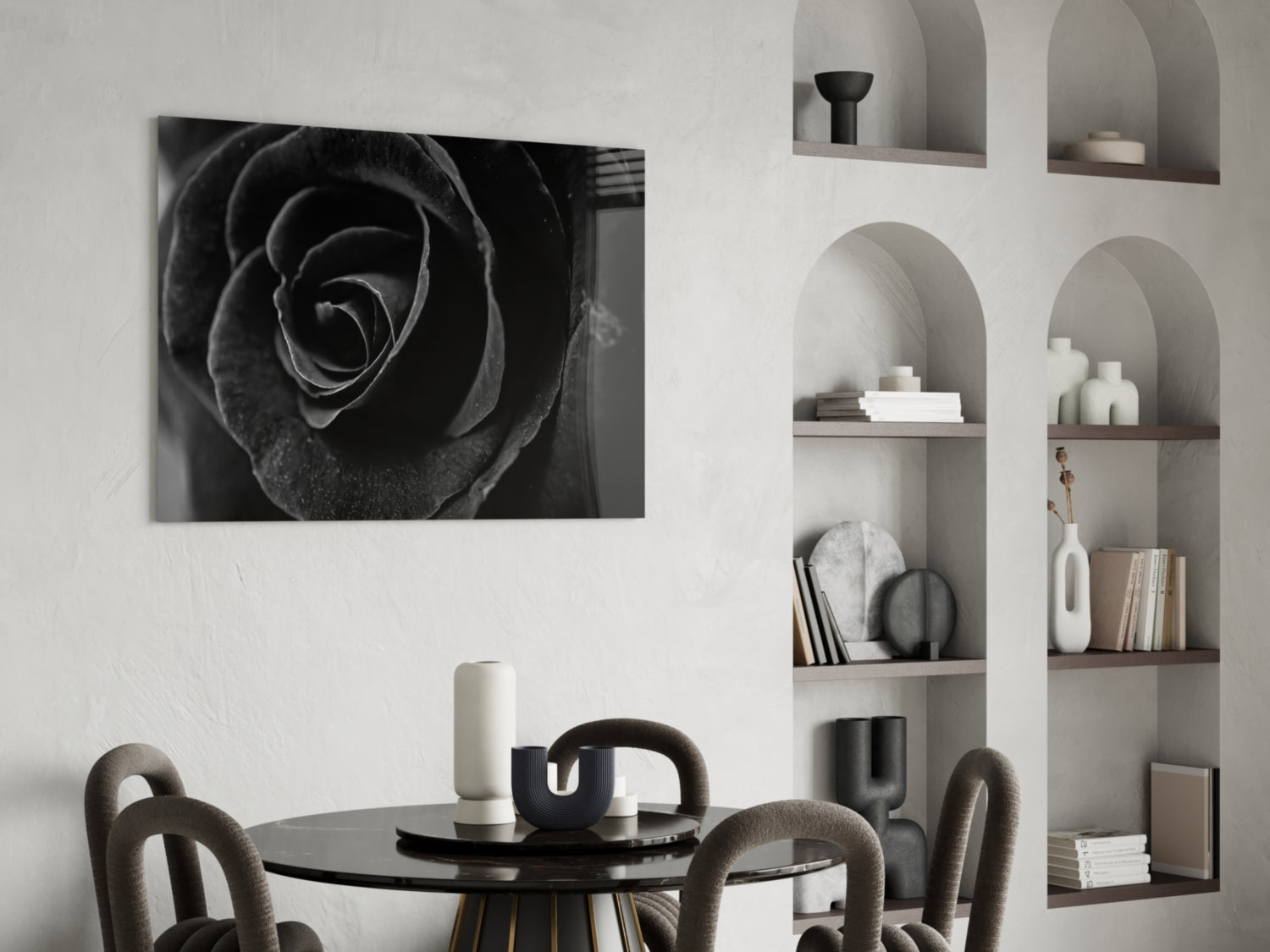 Insigneart USA Insigneart USA Black Rose Glass Wall Art