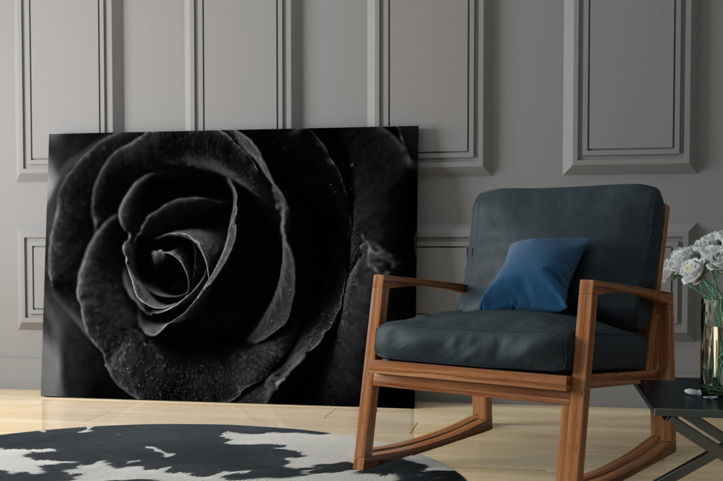 Insigneart USA Insigneart USA Black Rose Glass Wall Art