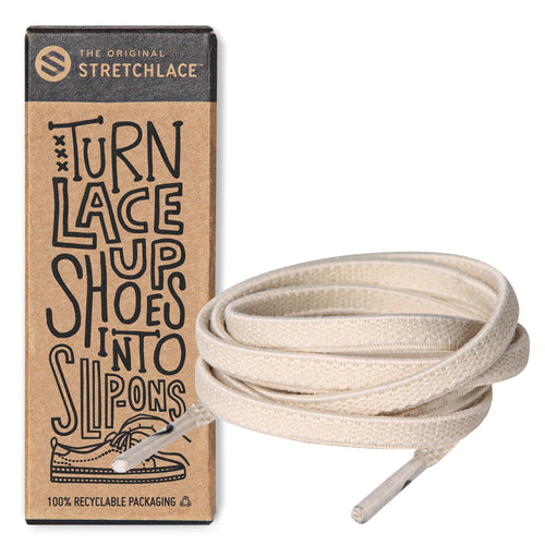 Ivory Flat Elastic Stretch Shoe Laces The Original Stretchlace