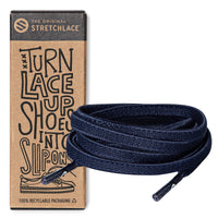 Navy Flat Elastic Stretch Shoe Laces The Original Stretchlace