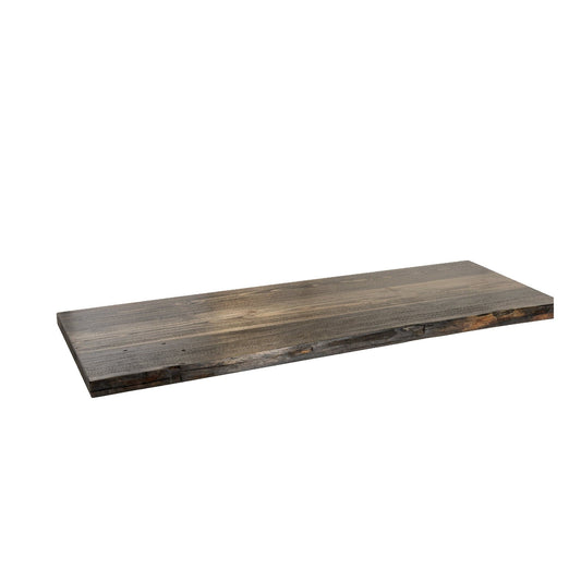 RESTORE Boulder Black Solid Live Edge Wood Console Tabletop