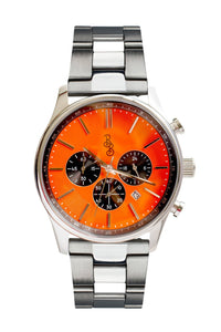 Orange and Black Chronograph The Beyond Boring Watch Company