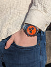 Orange and Black Chronograph The Beyond Boring Watch Company