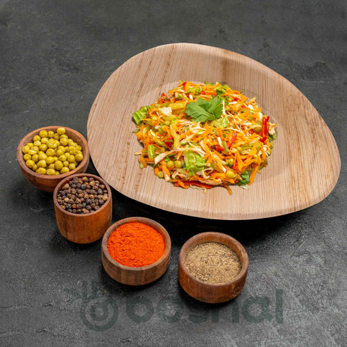 Bosnal - Palm Leaf Biodegradable Plates, 10 inch, Oval Bosnal