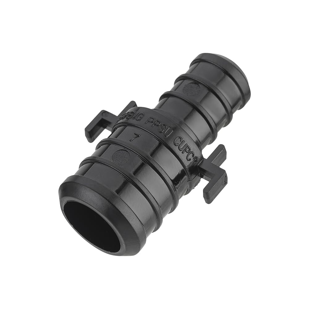 PEX-B Crimp 3/4" x 1/2" PPSU Coupling w/tabs