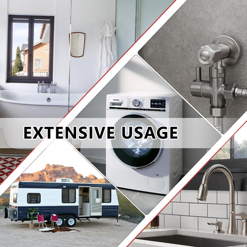 10 Pcs 1/2" Push Connect x 3/8" OD Compr. Unigold Push Fit Straight Stop Valve, 1/4 Turn (Lead Free) Plumbingsell