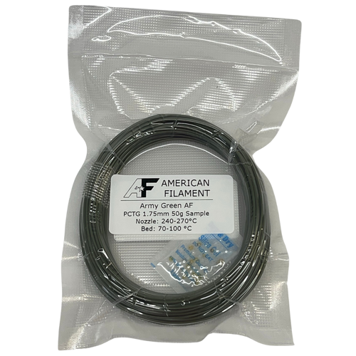 Army Green AF 1.75mm PCTG Filament Made in the USA! American Filament