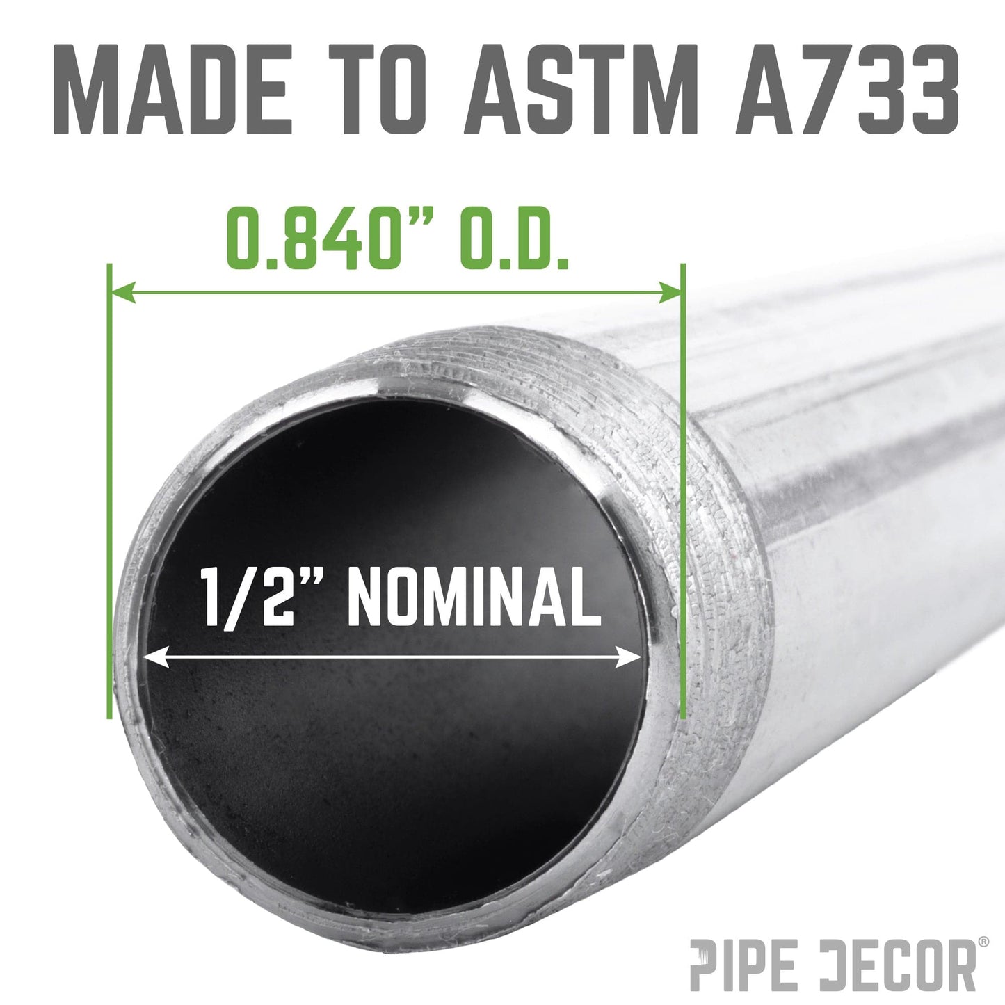 1/2 in. x 4 in. Galvanized Steel Nipple