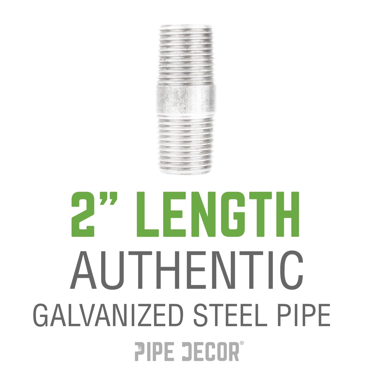 1 in. x 2 in. Galvanized Steel Nipple