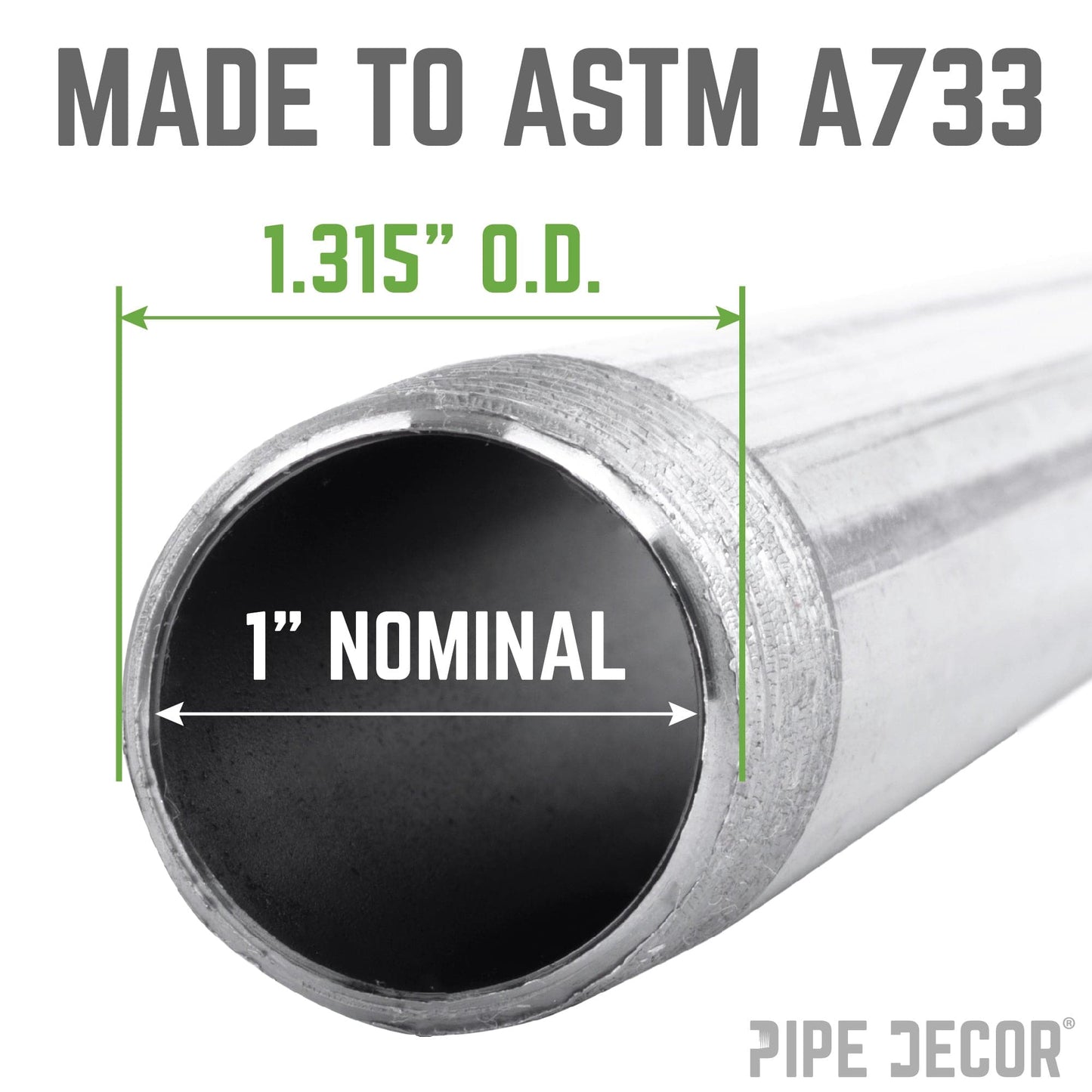 1 in. x Close Galvanized Steel Nipple