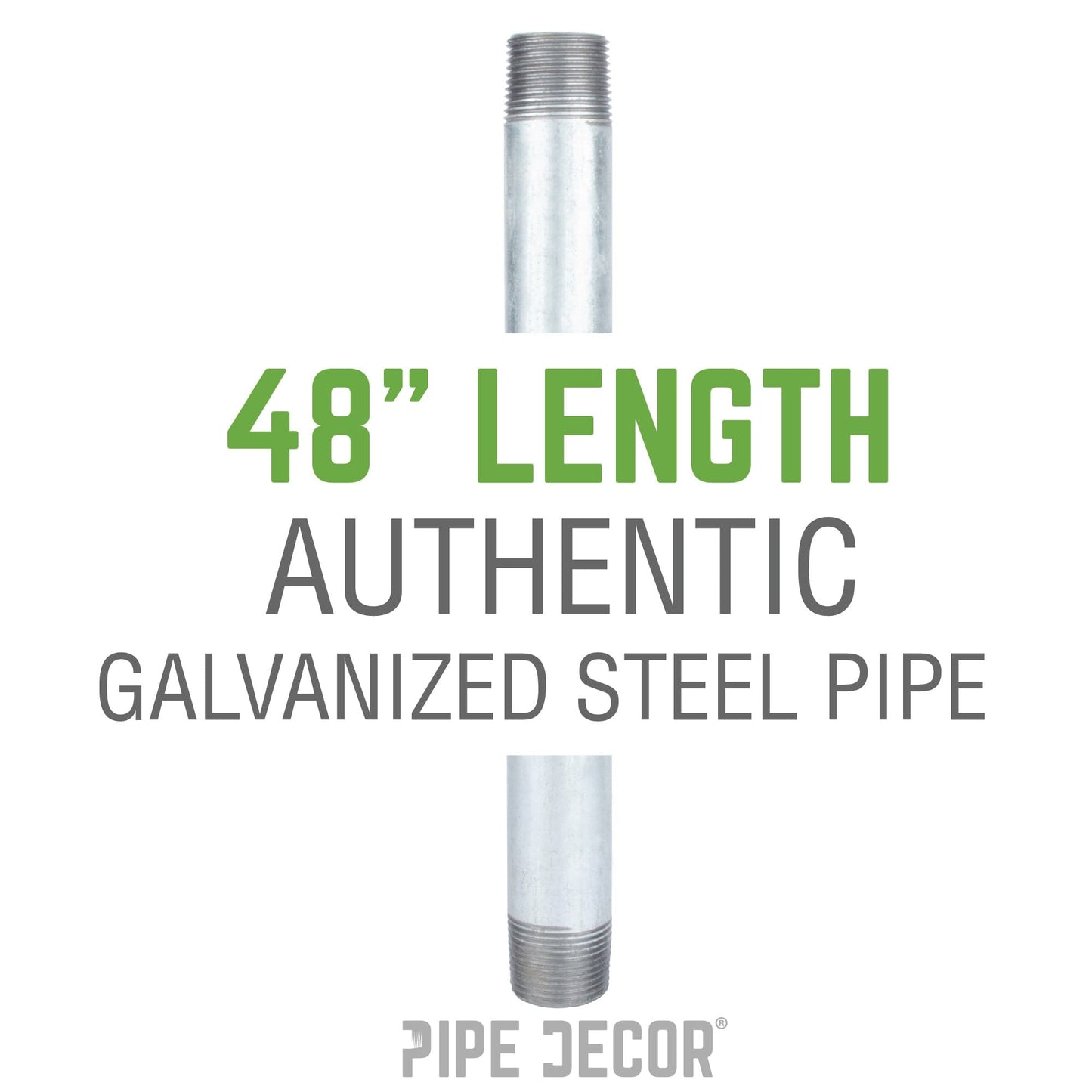 1 in. x 48 in. Galvanized Steel Pipe