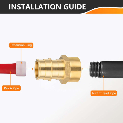 PEX A Expansion 3/4" PEX x 1/2" Female Threaded F1960 Adapter (Lead Free) Plumbingsell