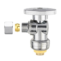 10 Pcs 1/2" Push Connect x 3/8" OD Compr. Angle Stop Valve, 1/4 Turn (Lead Free) Plumbingsell