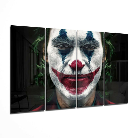 Insigneart USA Insigneart USA Joker 4 Pieces Mega Glass Wall Art (59"x36")