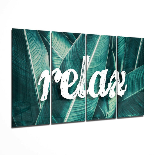 Insigneart USA Insigneart USA Relax 4 Pieces Mega Glass Wall Art (59"x36")