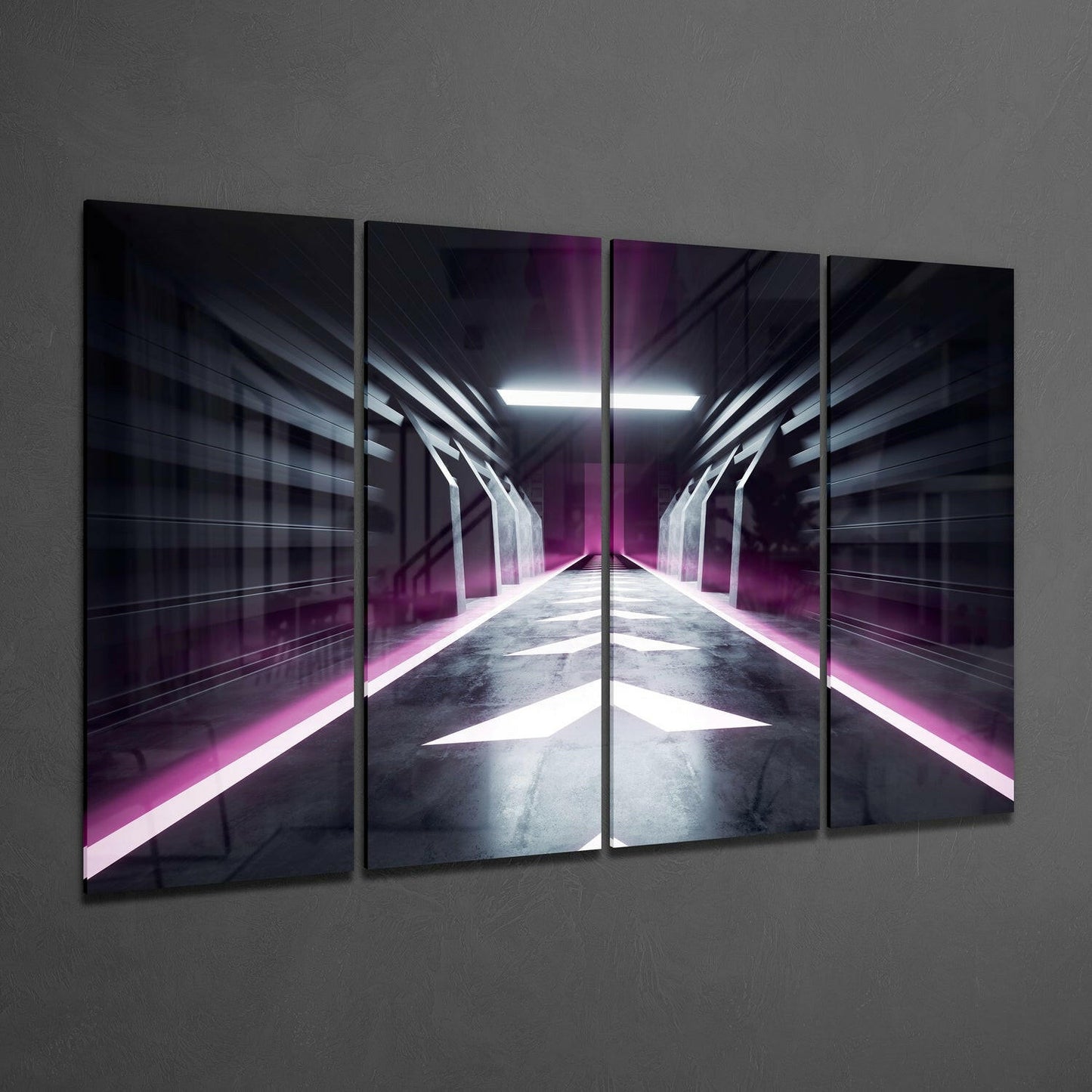 Insigneart USA Insigneart USA Hallway 4 Pieces Mega Glass Wall Art (59"x36")