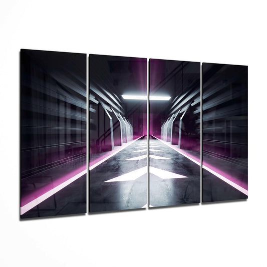 Insigneart USA Insigneart USA Hallway 4 Pieces Mega Glass Wall Art (59"x36")