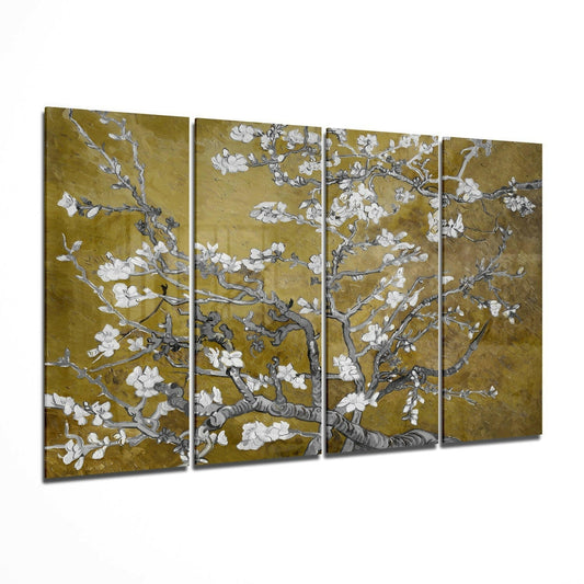 Insigneart USA Insigneart USA Sakura 4 Pieces Mega Glass Wall Art (59"x36")