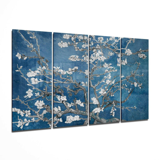 Insigneart USA Insigneart USA Sakura 4 Pieces Mega Glass Wall Art (59"x36")