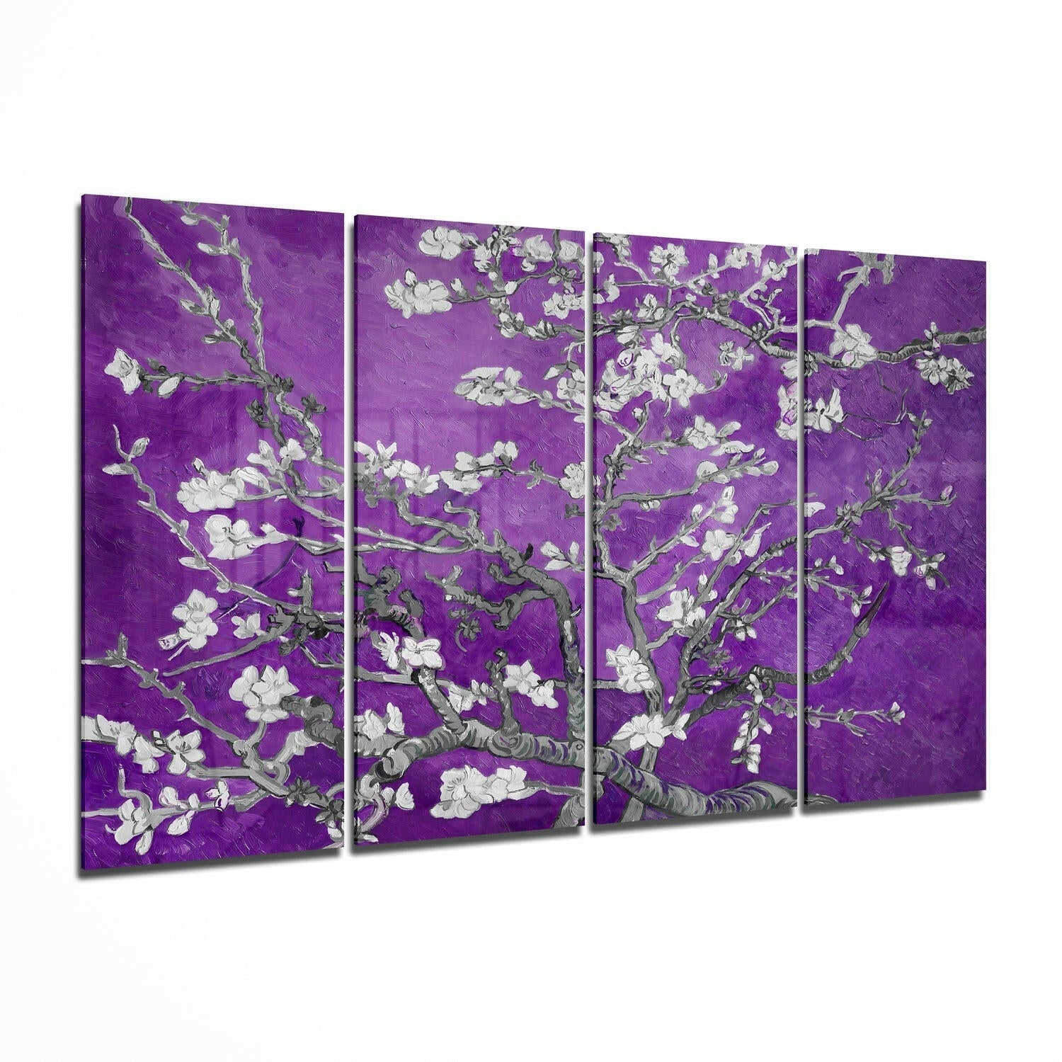 Insigneart USA Insigneart USA Sakura 4 Pieces Mega Glass Wall Art (59"x36")