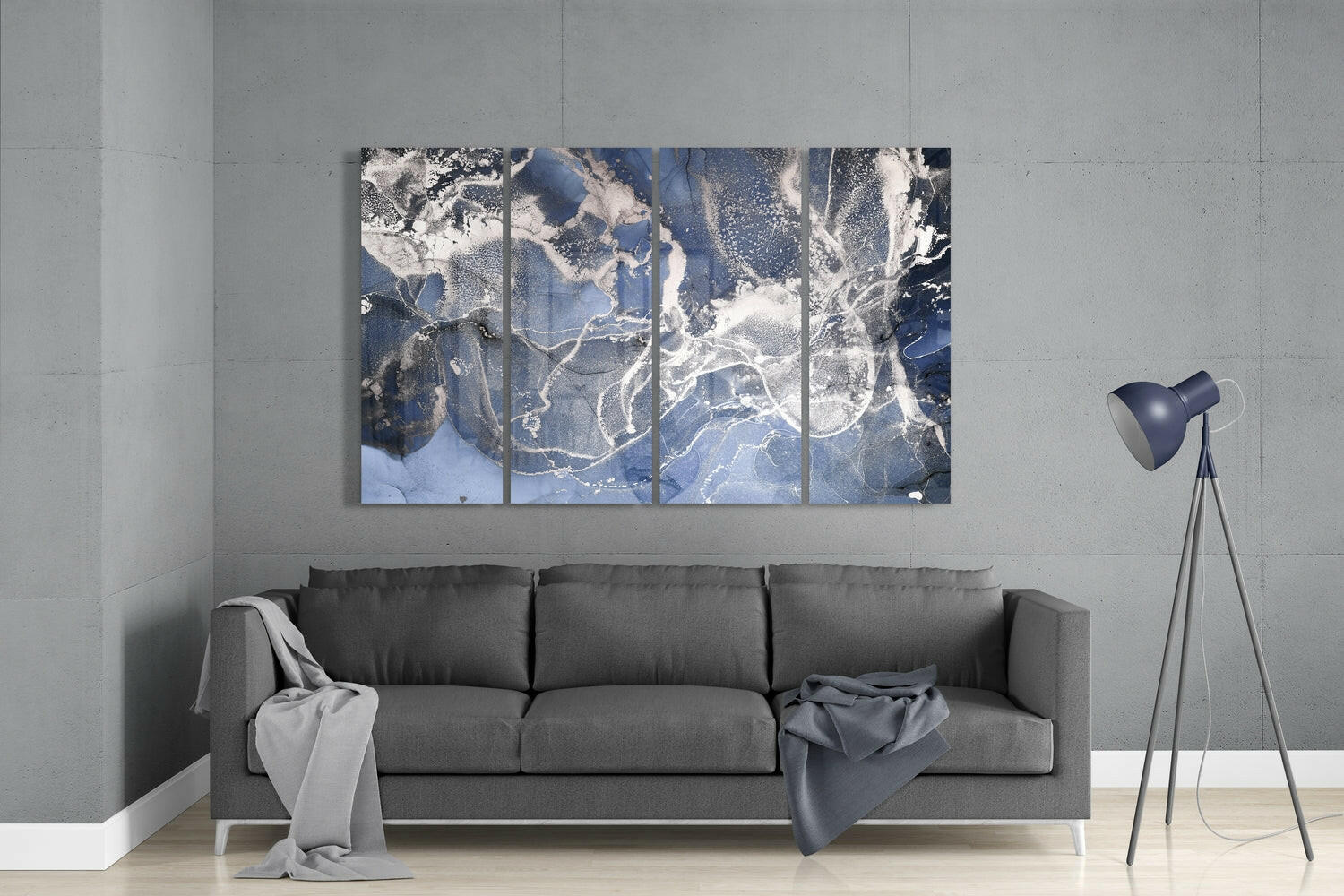 Insigneart USA Insigneart USA Marble 4 Pieces Mega Glass Wall Art (59"x36")