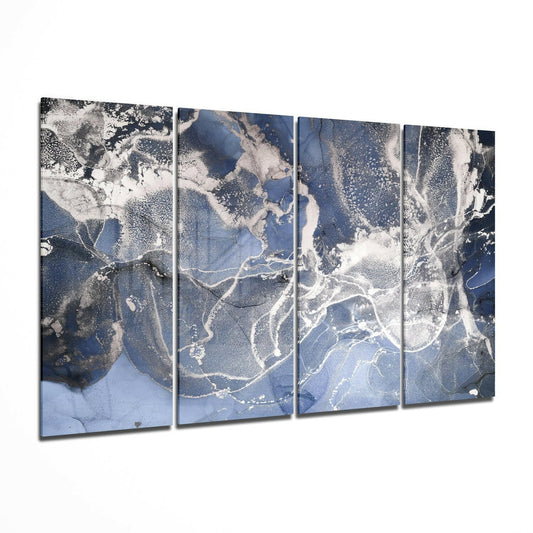 Insigneart USA Insigneart USA Marble 4 Pieces Mega Glass Wall Art (59"x36")
