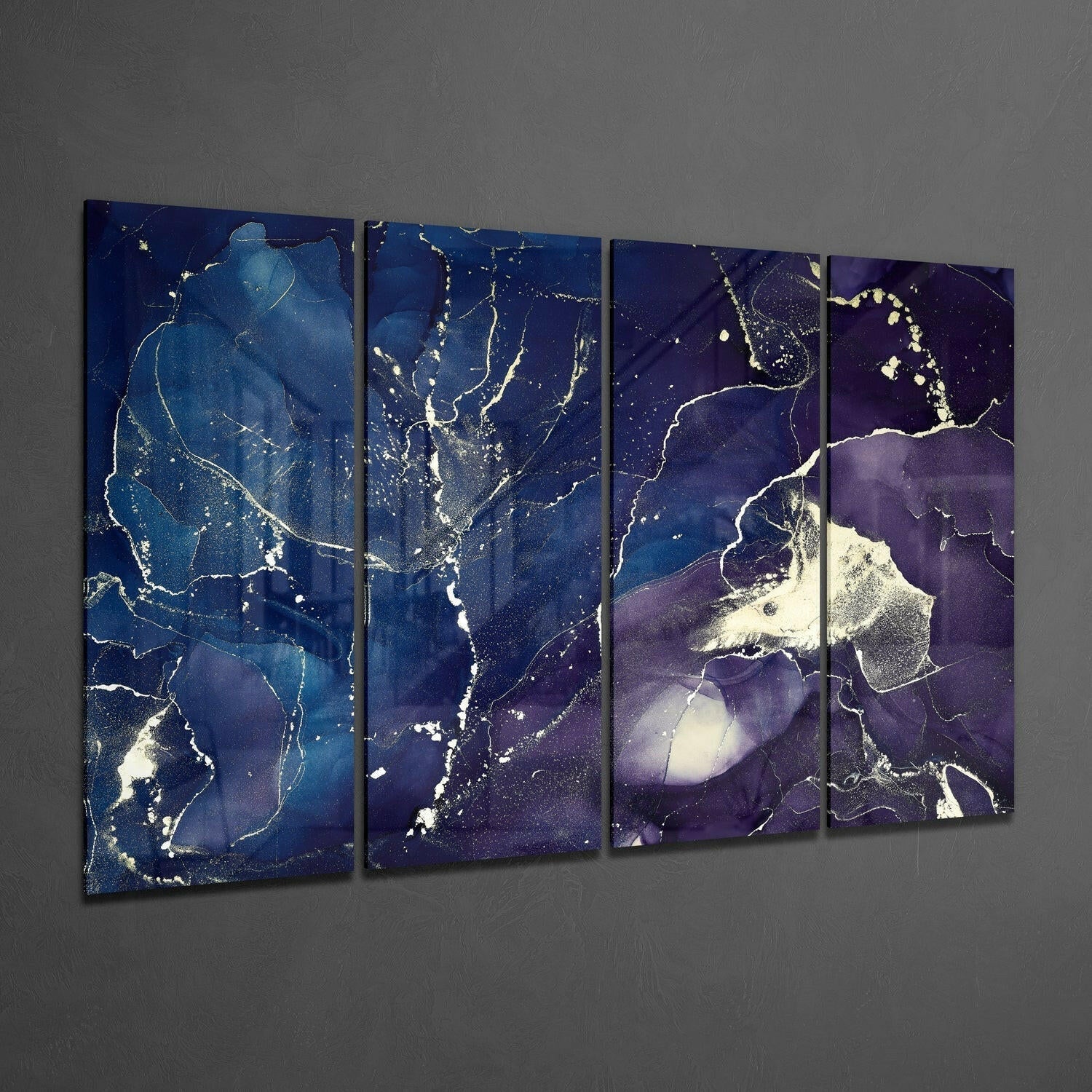 Insigneart USA Insigneart USA Marble 4 Pieces Mega Glass Wall Art (59"x36")