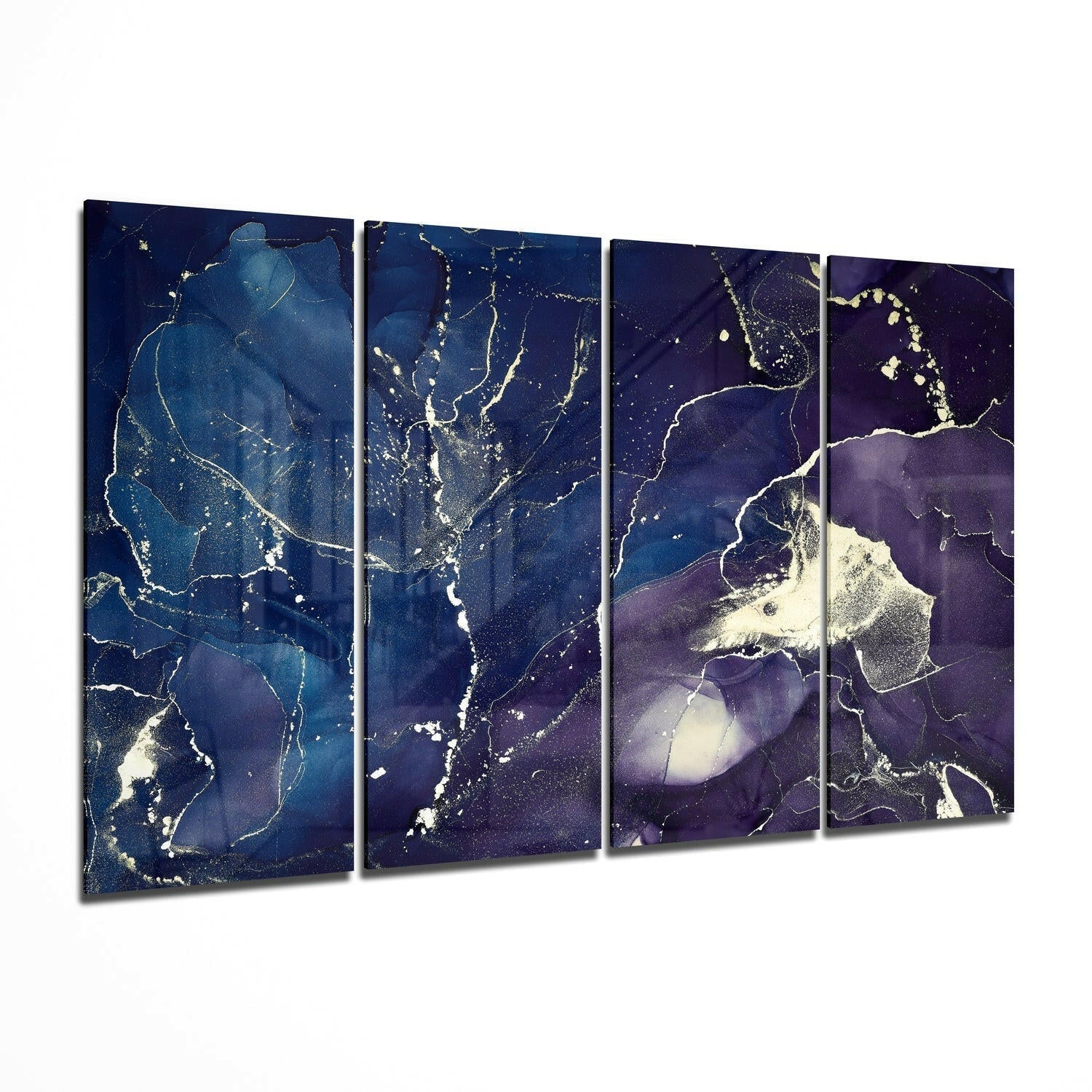 Insigneart USA Insigneart USA Marble 4 Pieces Mega Glass Wall Art (59"x36")