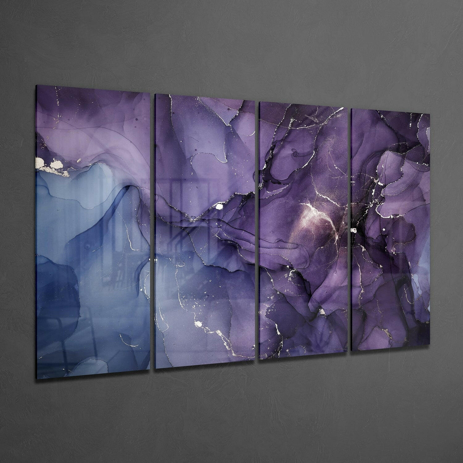 Insigneart USA Insigneart USA Marble 4 Pieces Mega Glass Wall Art (59"x36")