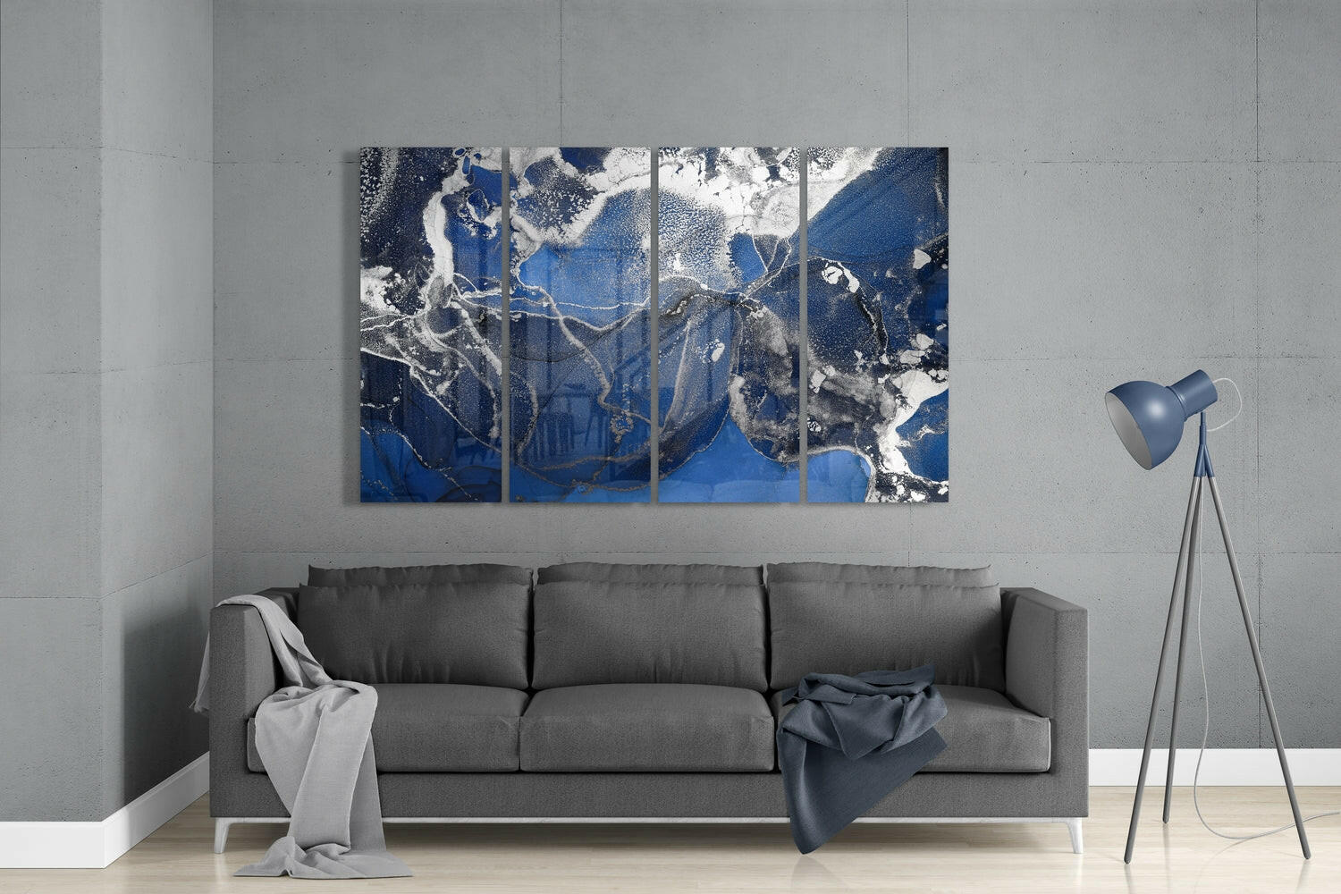 Insigneart USA Insigneart USA Marble 4 Pieces Mega Glass Wall Art (59"x36")