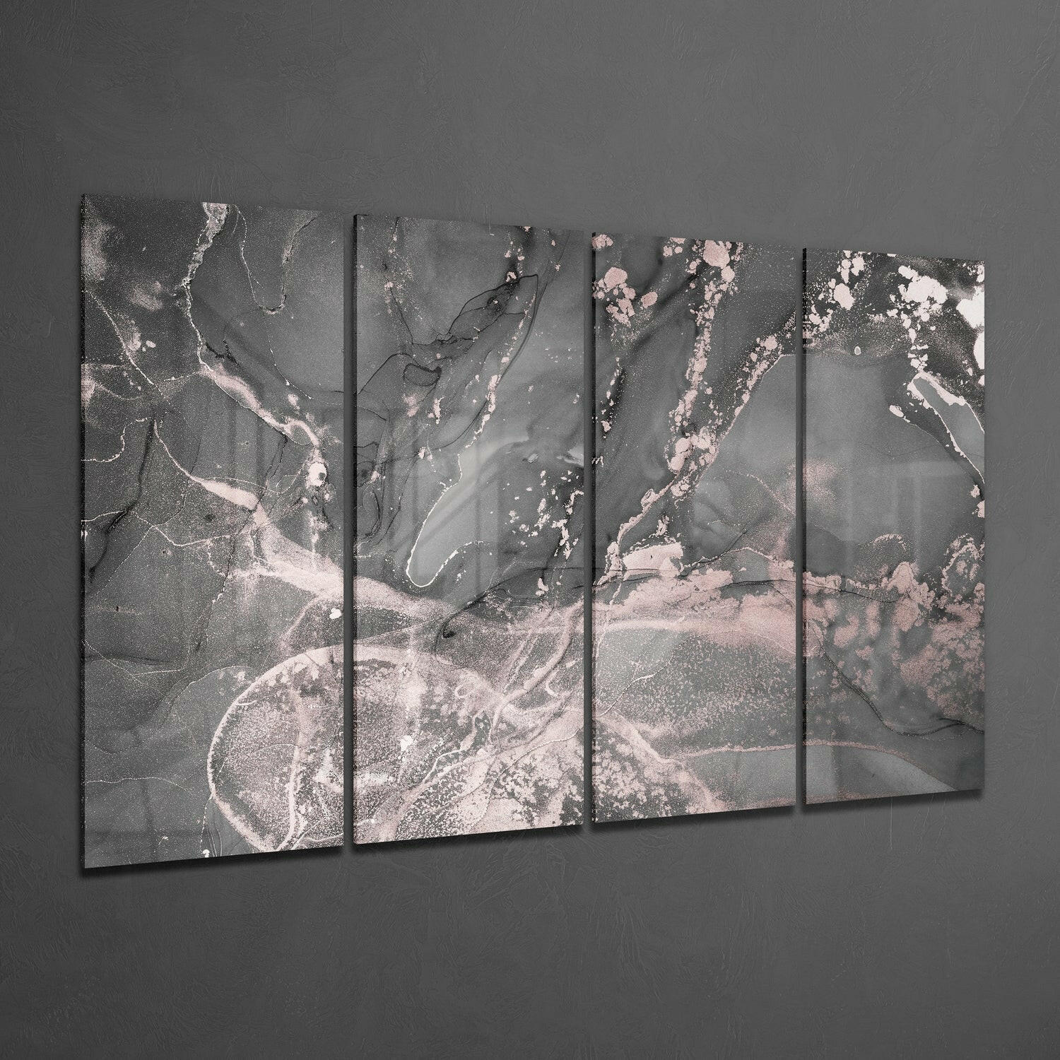 Insigneart USA Insigneart USA Marble 4 Pieces Mega Glass Wall Art (59"x36")