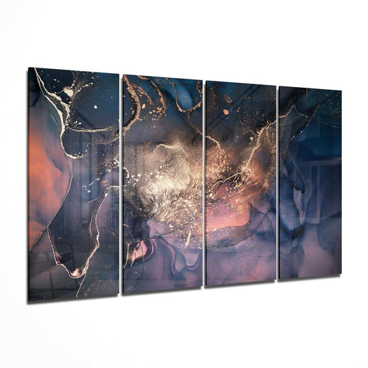 Insigneart USA Insigneart USA Marble 4 Pieces Mega Glass Wall Art (59"x36")
