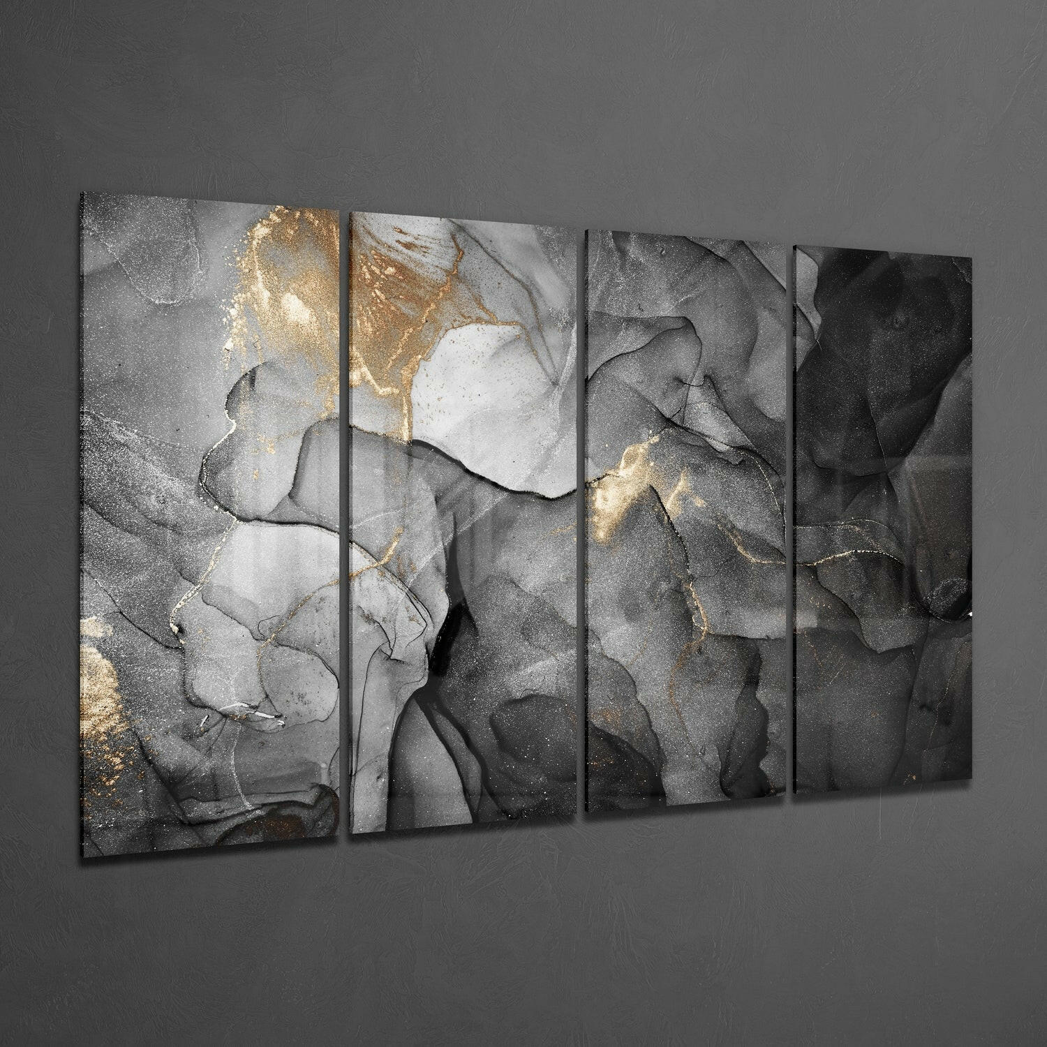 Marble 4 Pieces Mega Glass Wall Art (59"x36") Insigneart USA