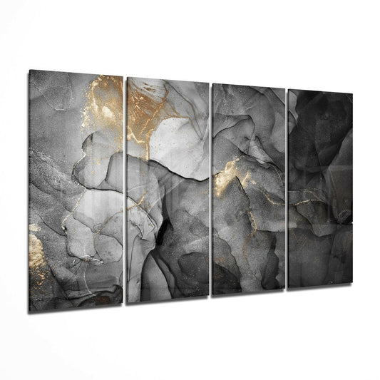 Marble 4 Pieces Mega Glass Wall Art (59"x36") Insigneart USA