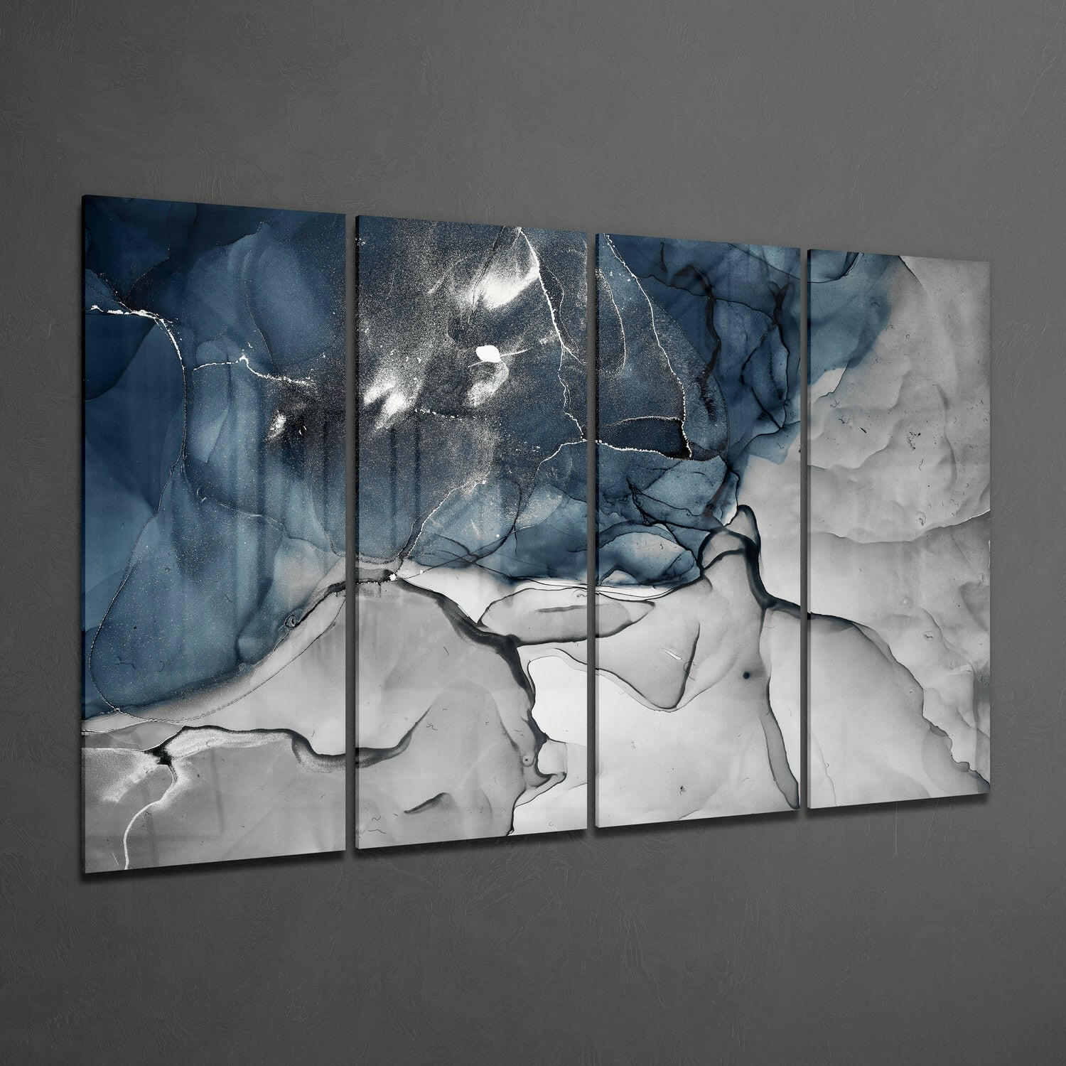 Insigneart USA Insigneart USA Marble 4 Pieces Mega Glass Wall Art (59"x36")